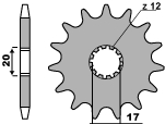 PBR řetězové kolo přední 2139 11 18NC BETA 250/270 00-10 (MADE IN ITALY)
